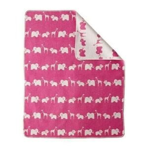 Serena and Lily Safari Animals Elephant Giraffe Baby Blanket NEW Pink